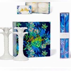 Lilly Pulitzer candlesticks, candleholders